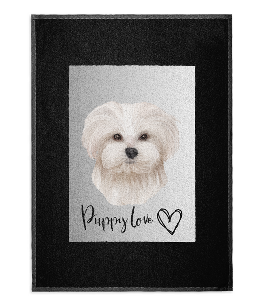 Tea Towel maltese puppy dog gift present for dog lovers teatowel hand towel